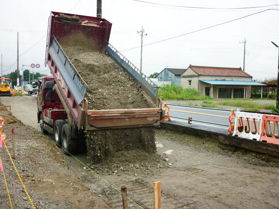 工事現場（道路工事）に使用